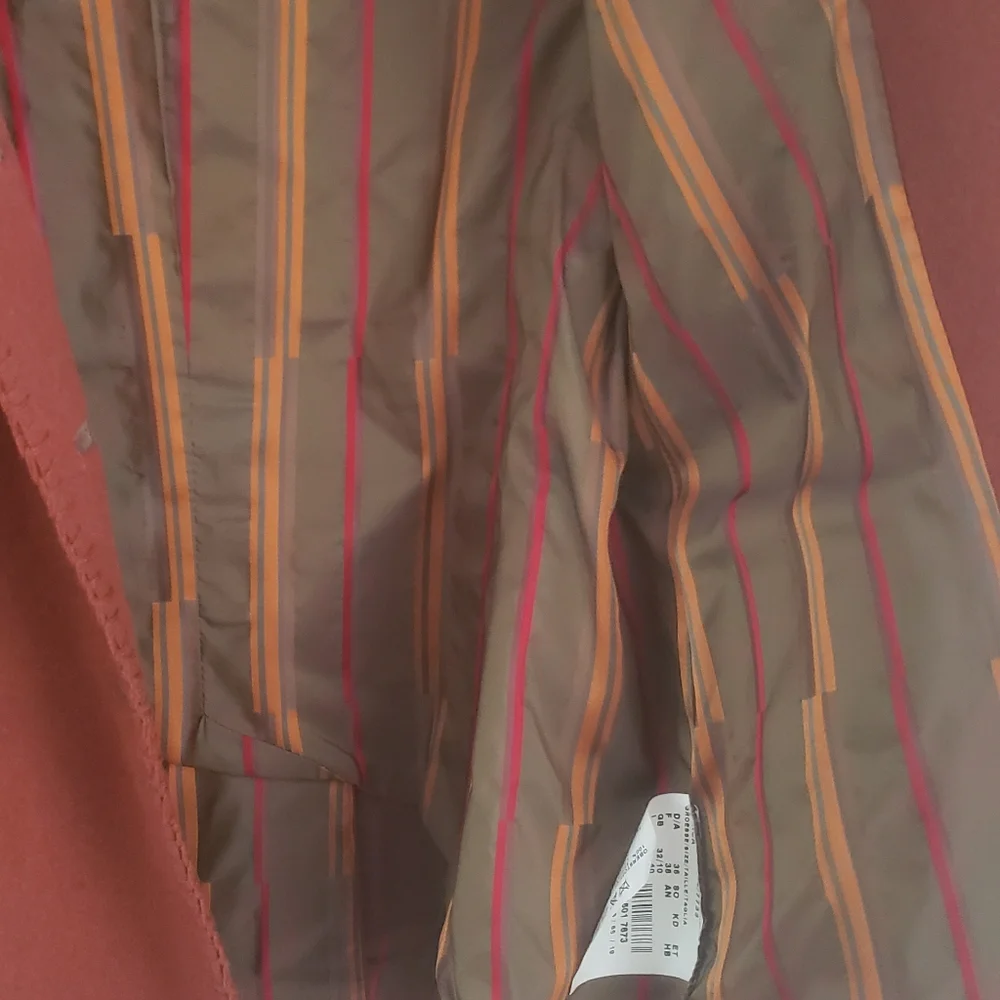 Habsburg 100% Wool Vintage Austrian Blazer Jacket Striped Silk Lining USA 6 Med - Picture 10 of 16